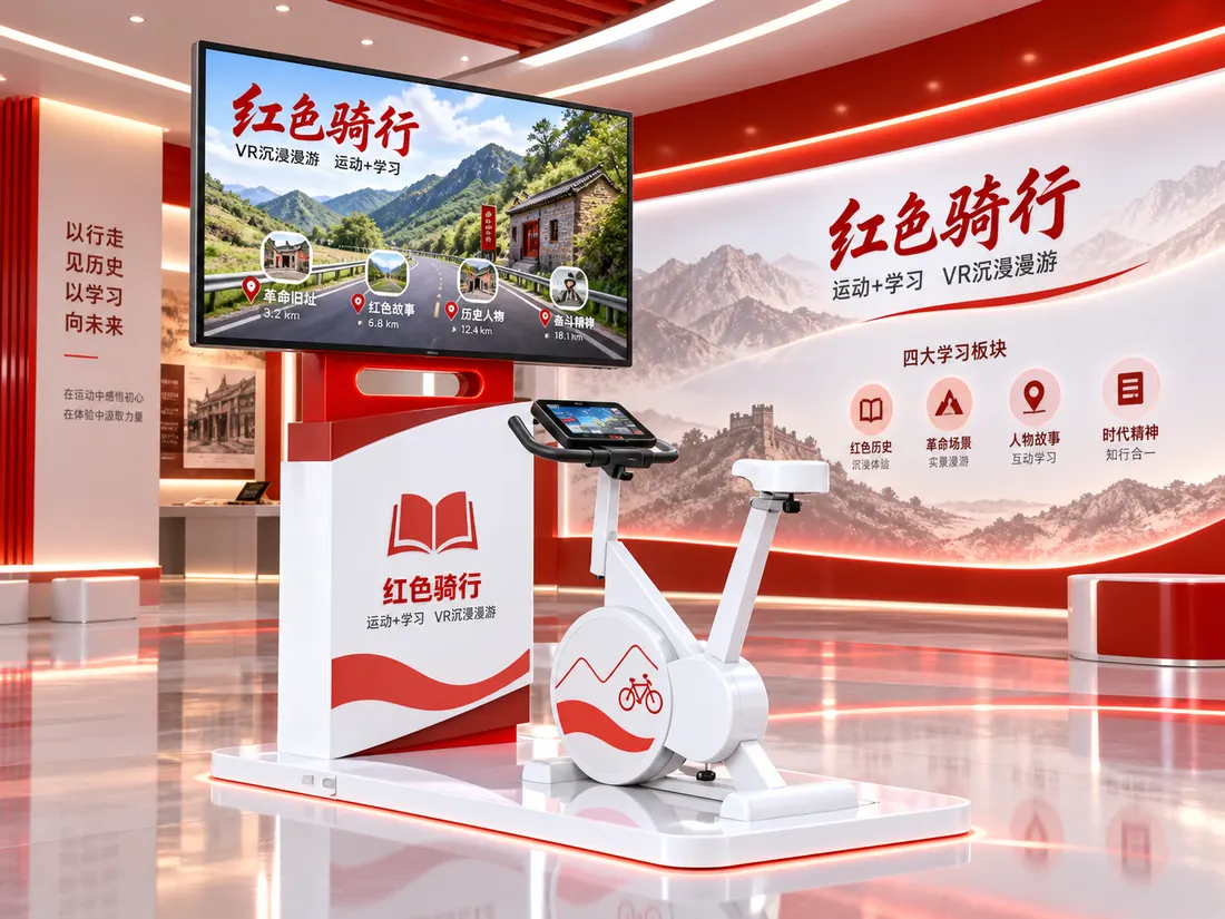 红色骑行产品展示图