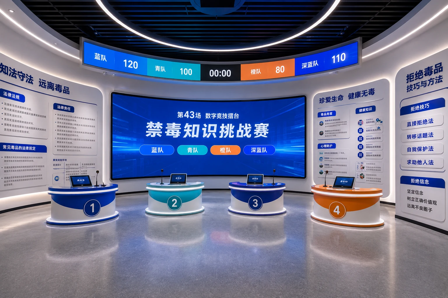 禁毒教育主题展厅概念示意
