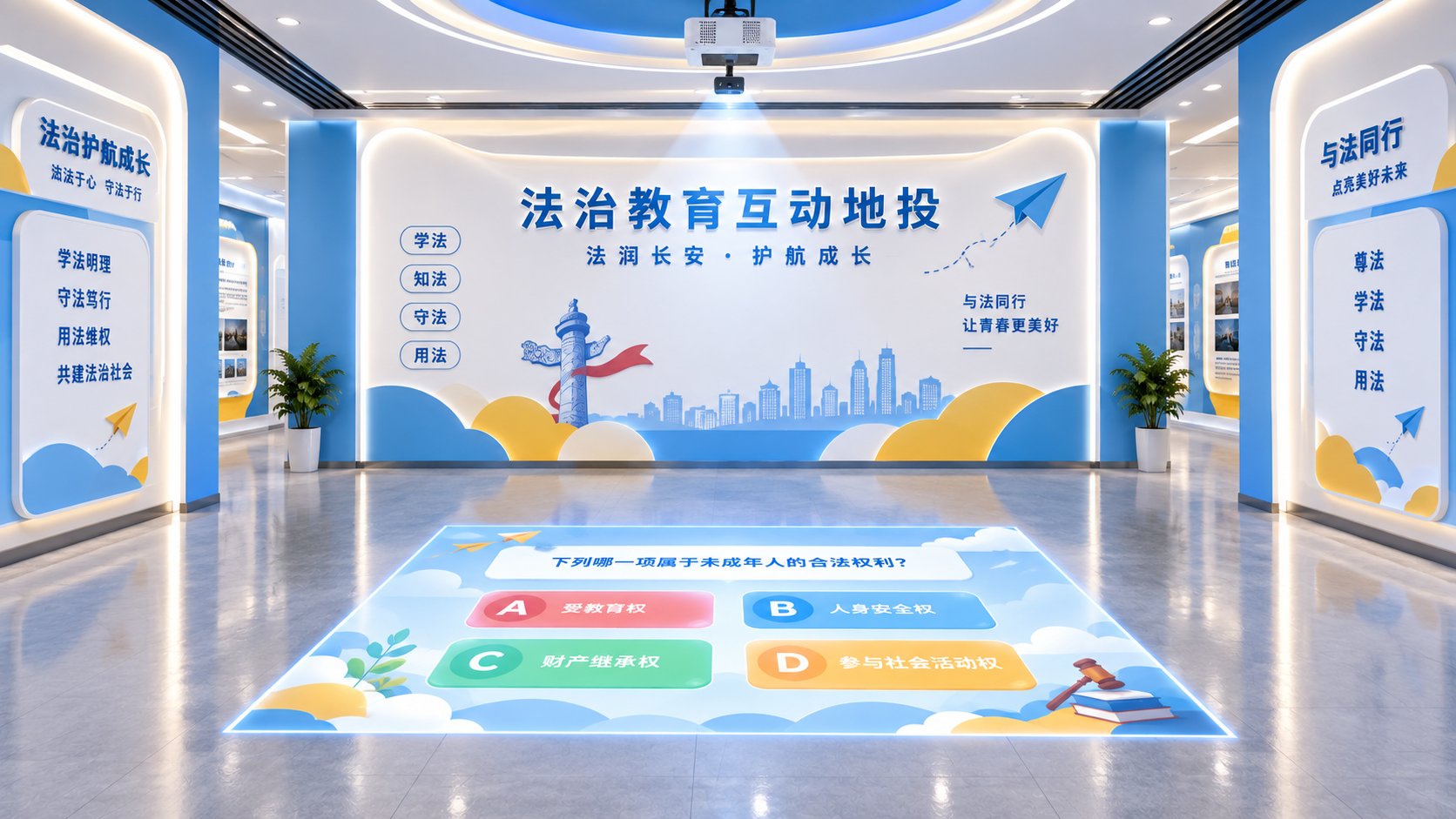 投影互动技术应用示意